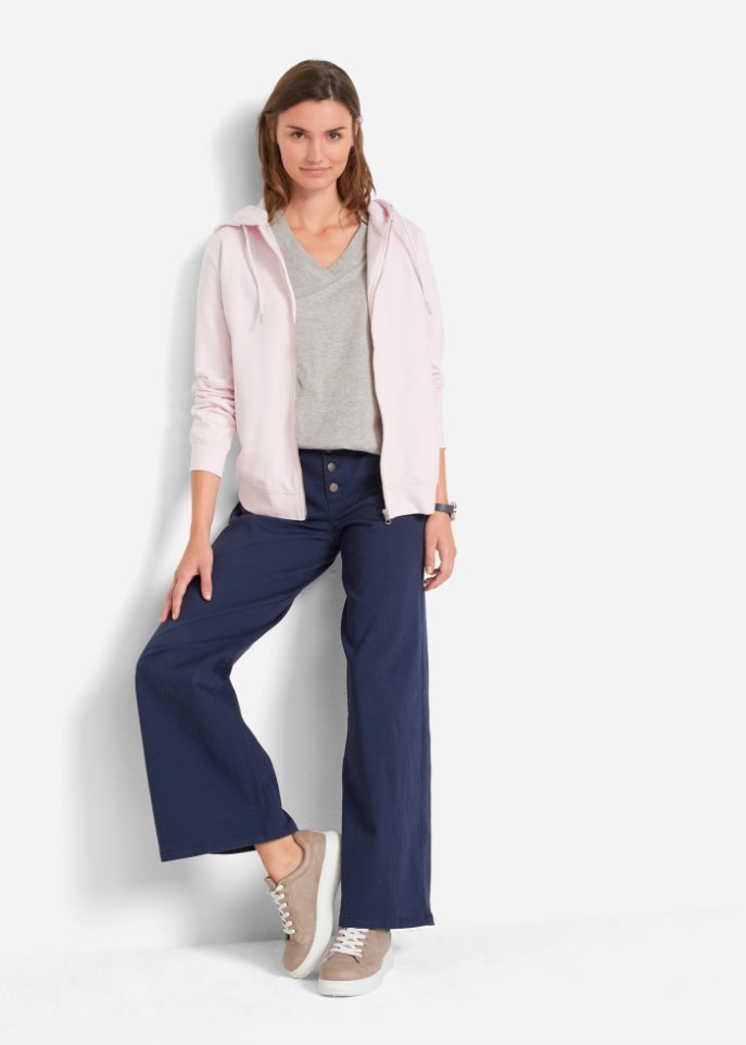 Weites Long-Shirt mit V-Ausschnitt, Kurzarm (5er Pack)