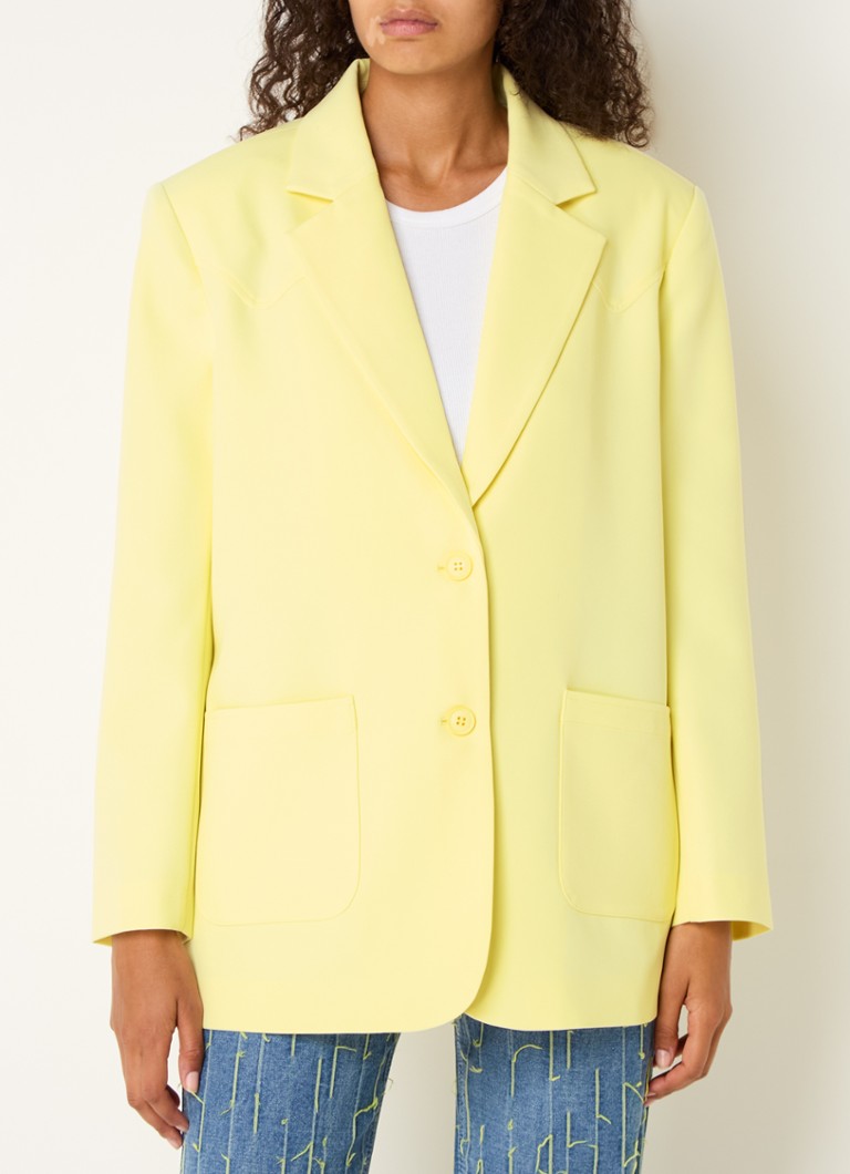 Refined Department Pam blazer with patch pockets and shoulder pads