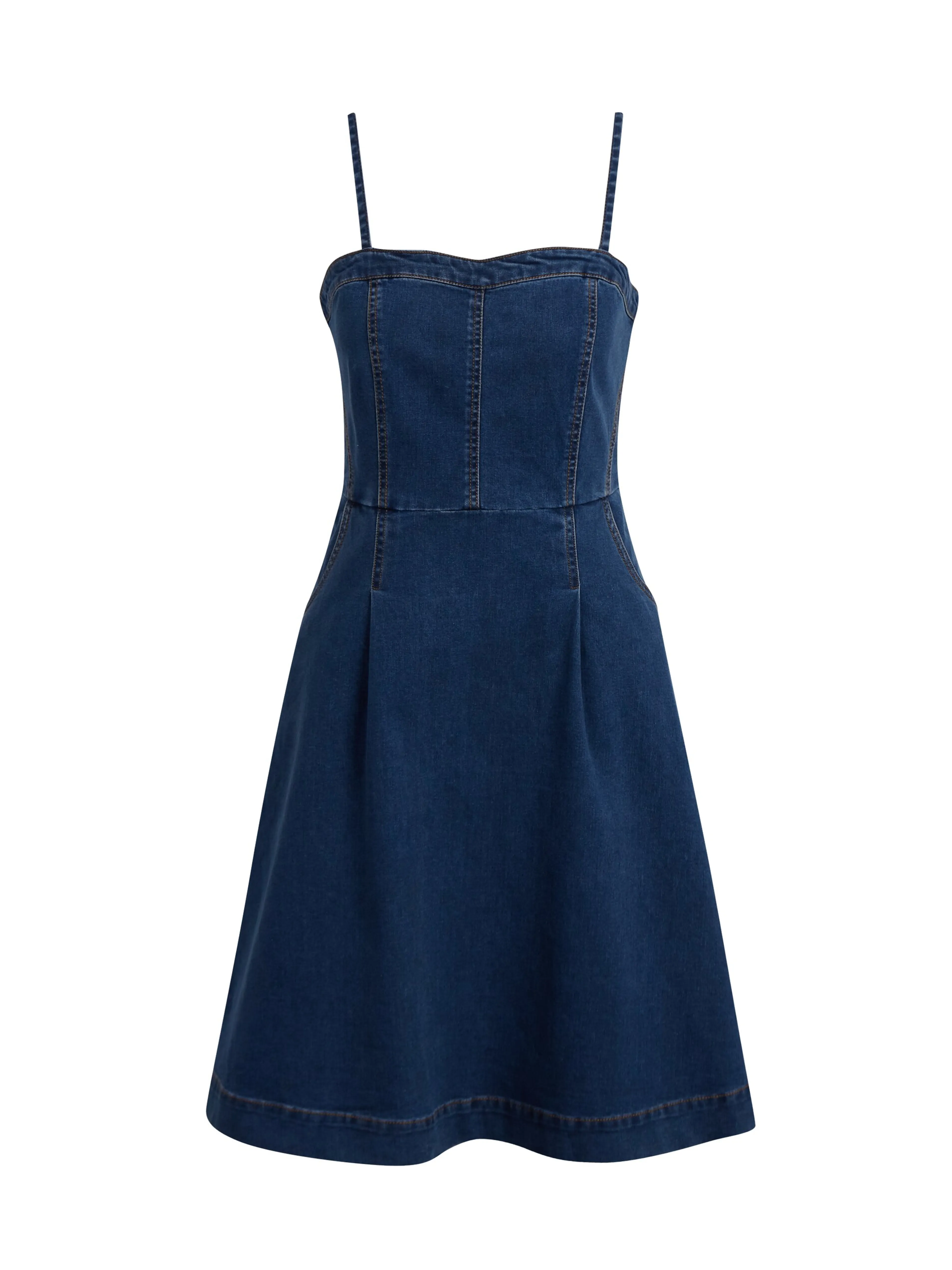 Dunkelblaues Damen-Denim-Kleid ORSAY