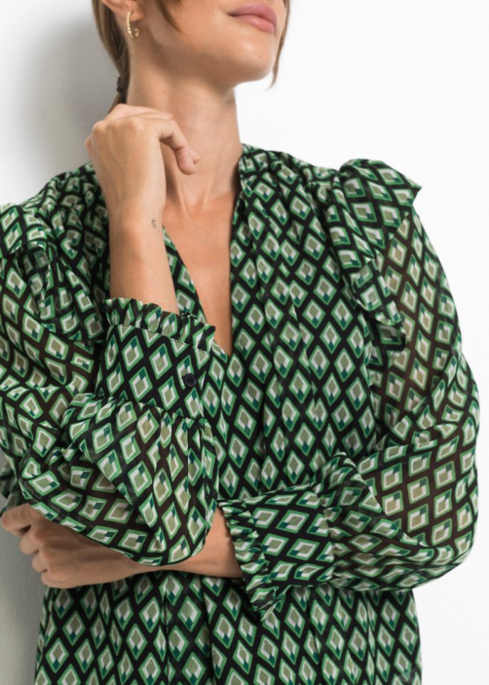 Bluse mit Volants