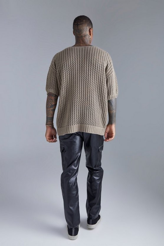 Oversize T-Shirt mit Tasche und Naht-Detail