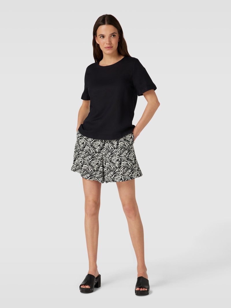 Shorts mit Allover-Muster Modell 'FRIGG' in schwarz