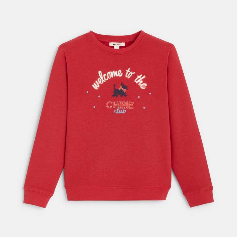 Sweat rouge Chipie fille