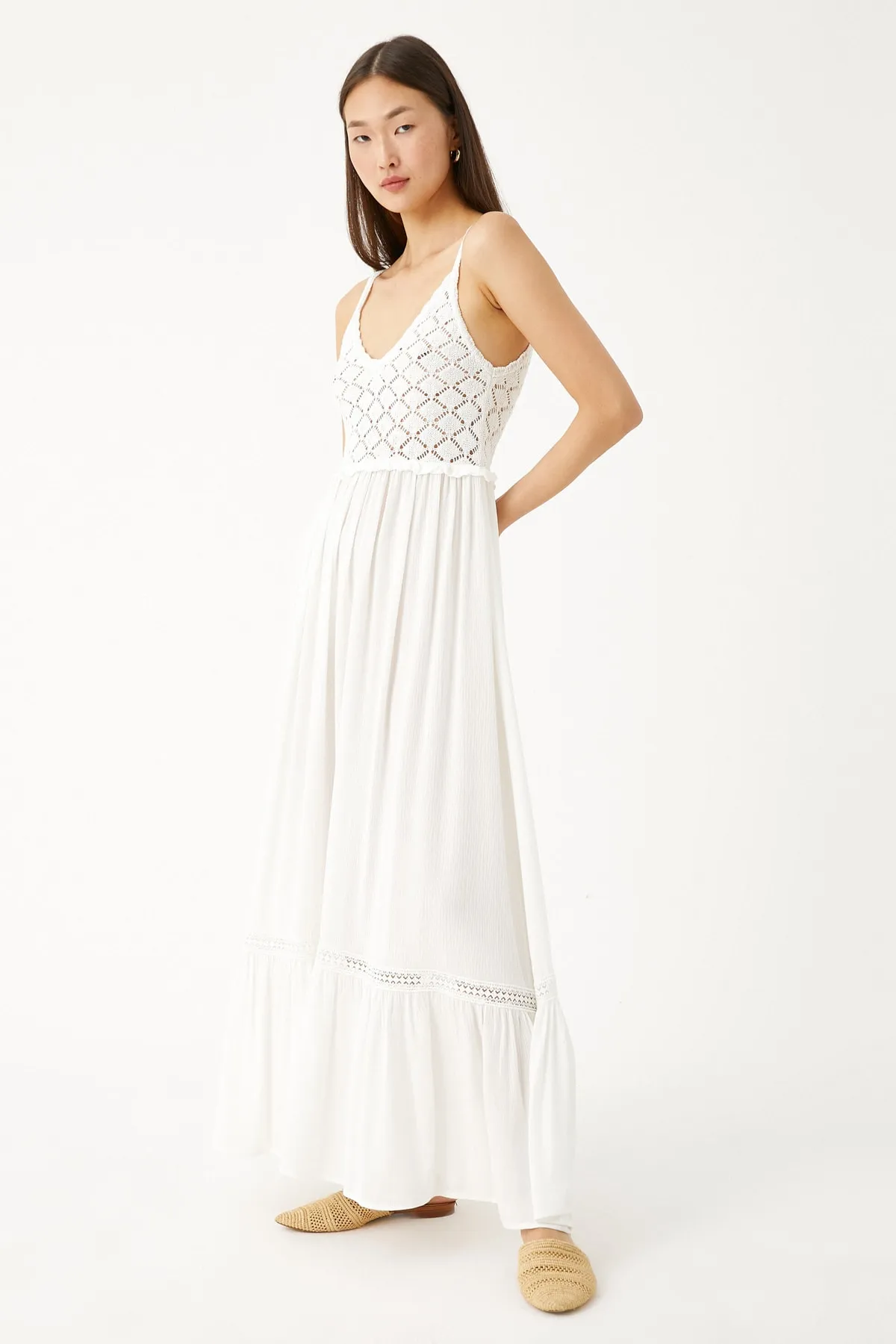 Koton  Weißes Damenkleid 2SAK80300EK