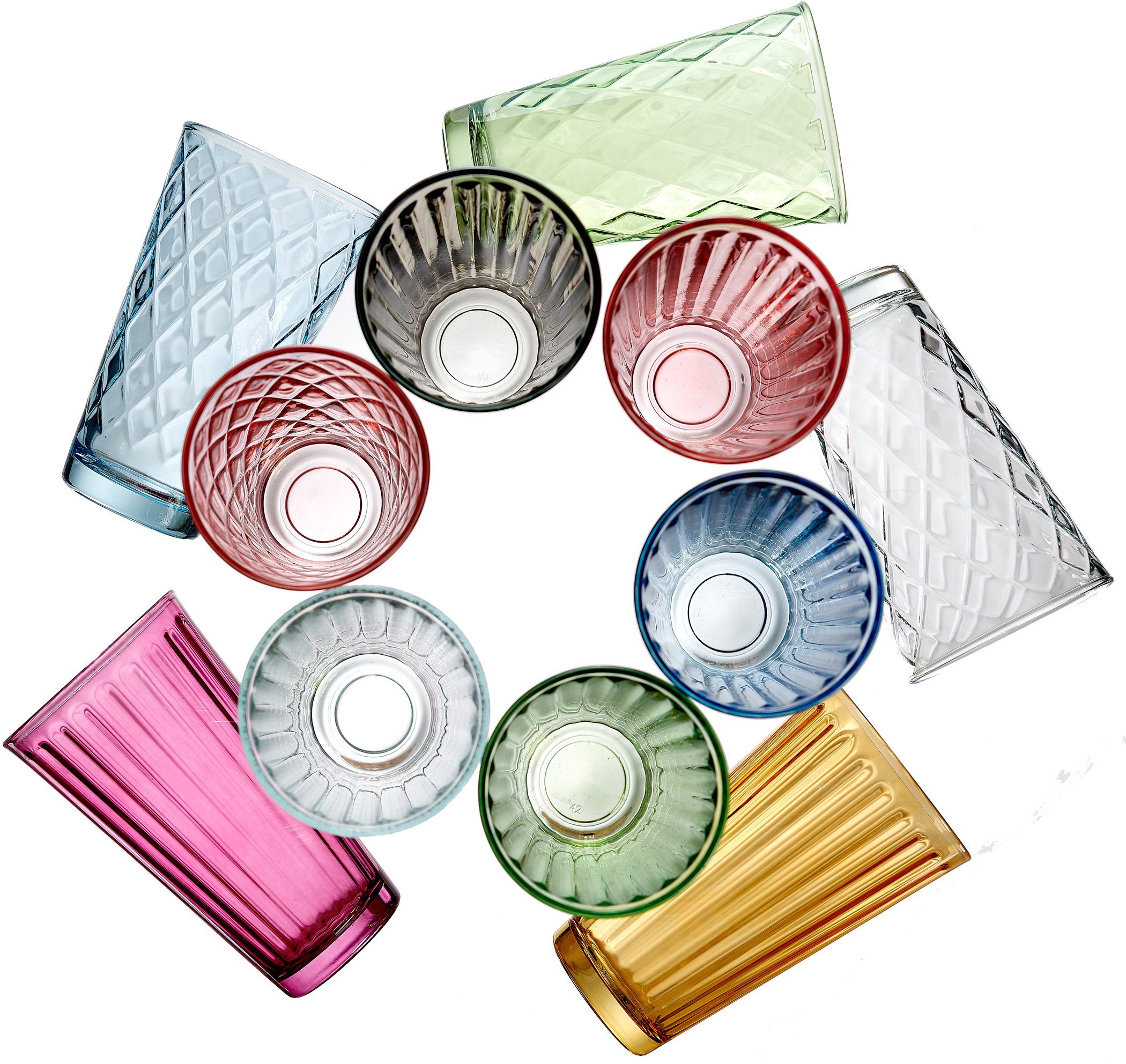 Ritzenhoff & Breker Longdrinkglas Lawe, Glas, topaktuelles Innen-Facettierung