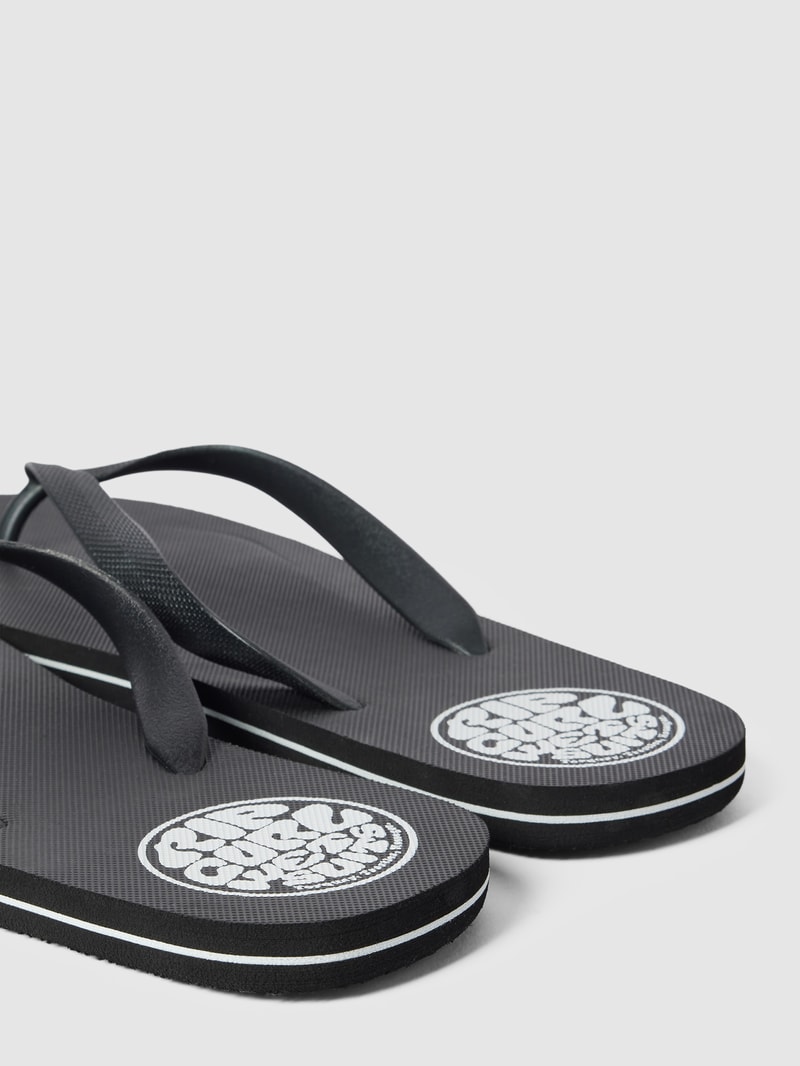 Zehentrenner mit Label-Print Modell 'ICONS' in schwarz