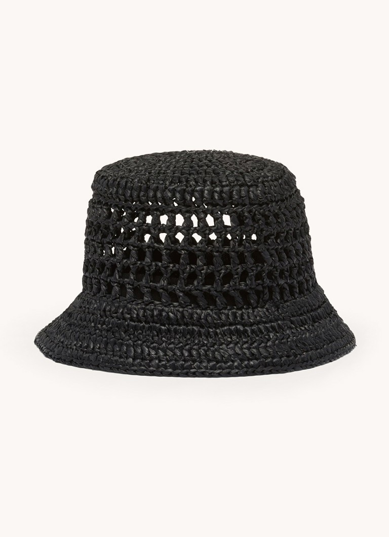 Prada Raffia bucket hat made of straw