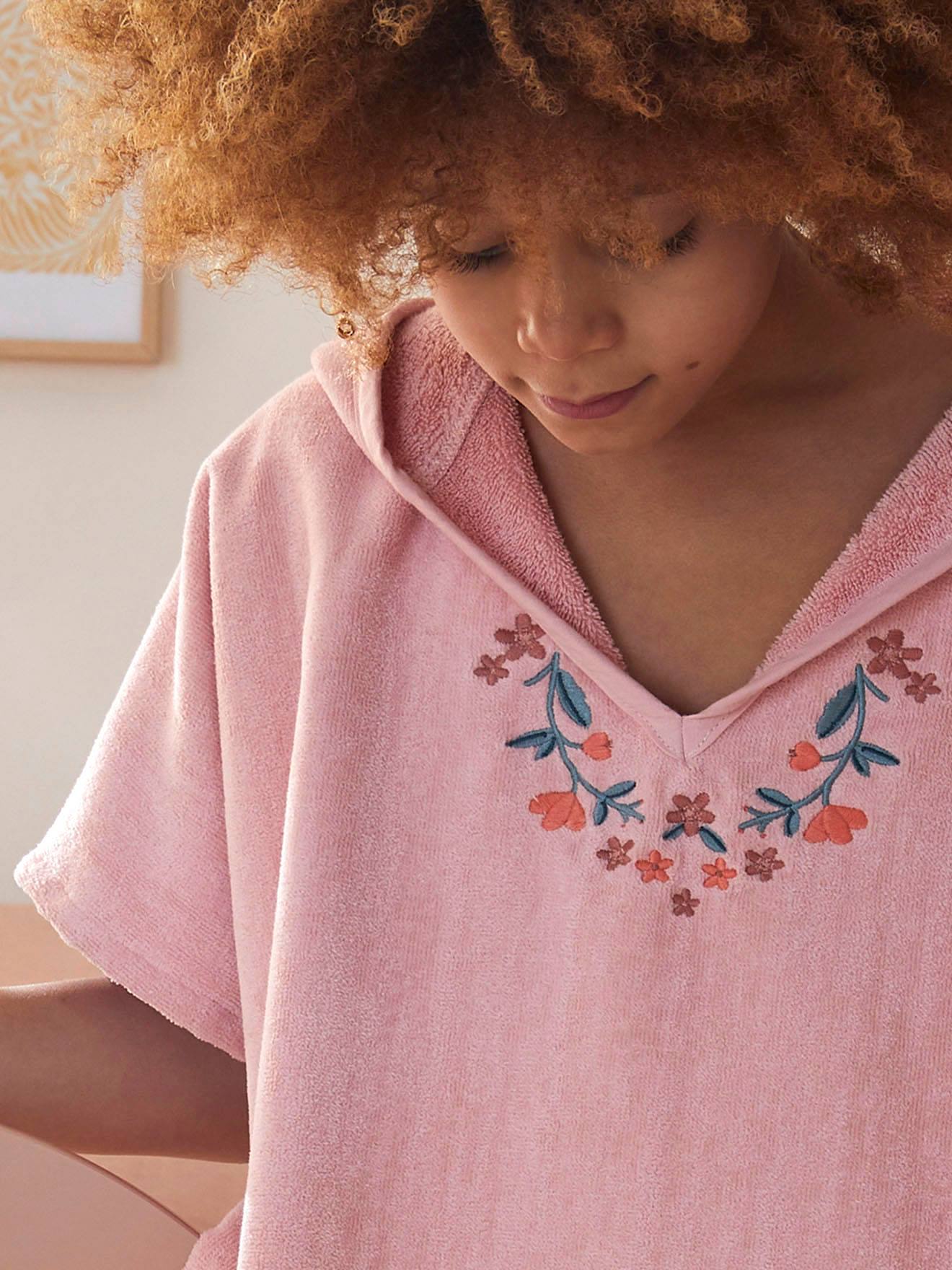 Poncho de bain GIPSY rose poudré