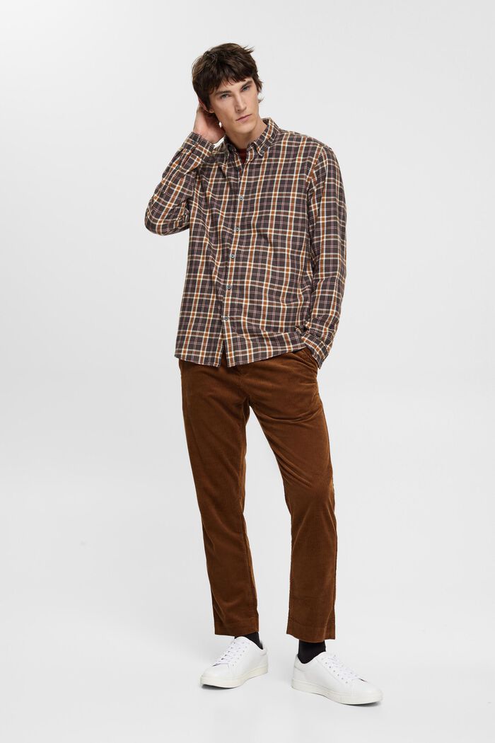 Button-Down-Hemd mit Karos