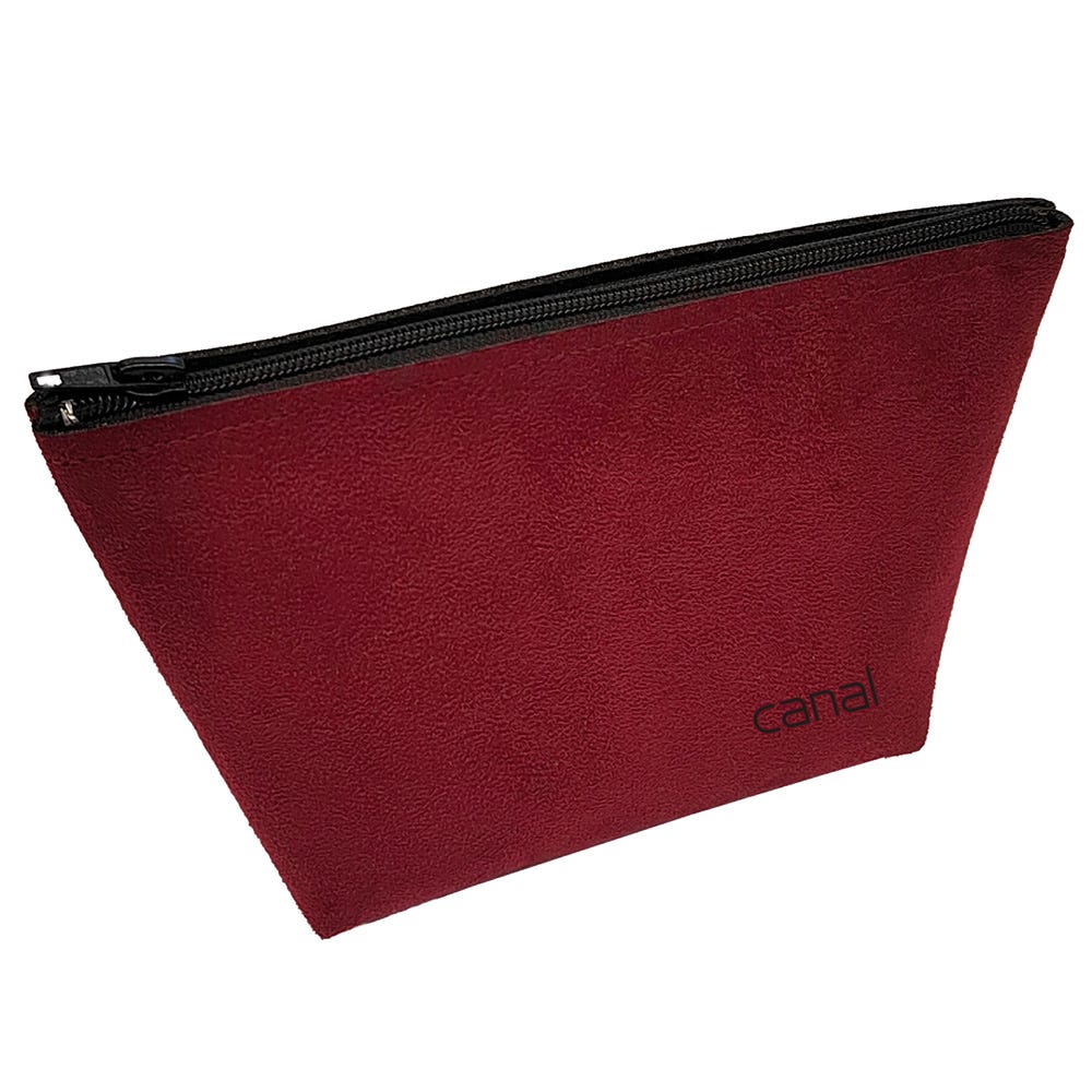 Canal Kulturtasche Alcantara Weinrot