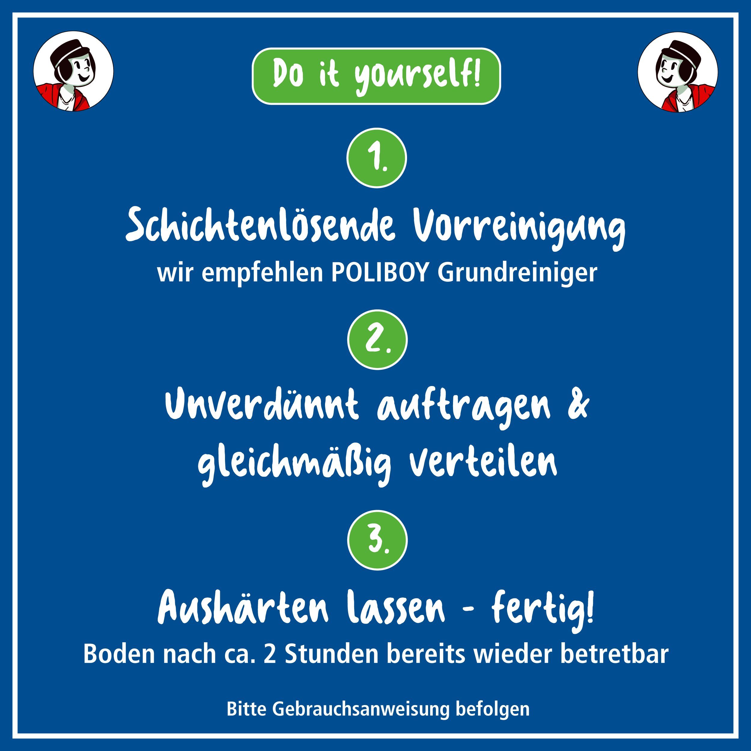 poliboy Laminat Renovierer - Sofort Versiegelung - 500ml - Laminatreiniger (lang anhaltenden Glanz und Schutz für Laminatböden - Made in Germany)