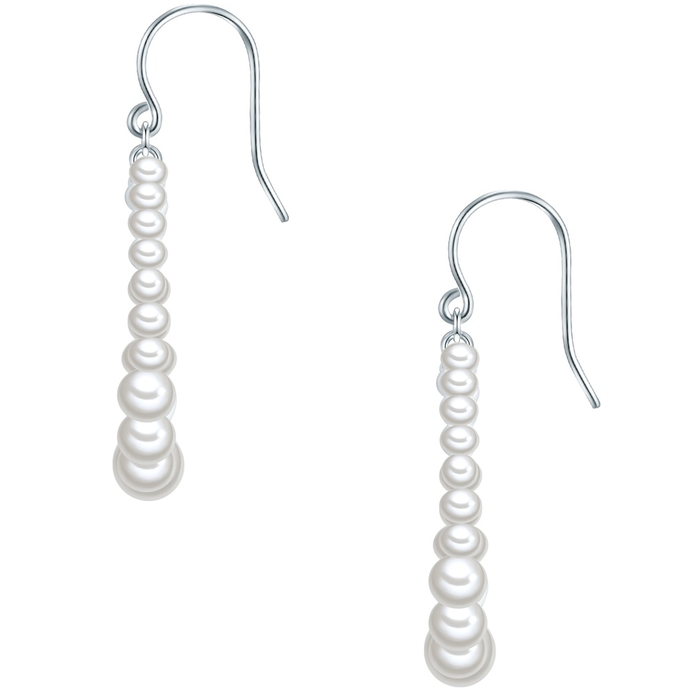 Valero Pearls Boucles d'oreille en perle Perle de culture d'eau douce Perle de culture d'eau do Boucles d'oreilles