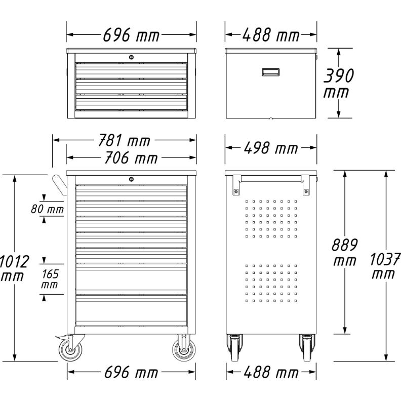 Chariot à outils Hazet 178N-7/147, 147 pièces