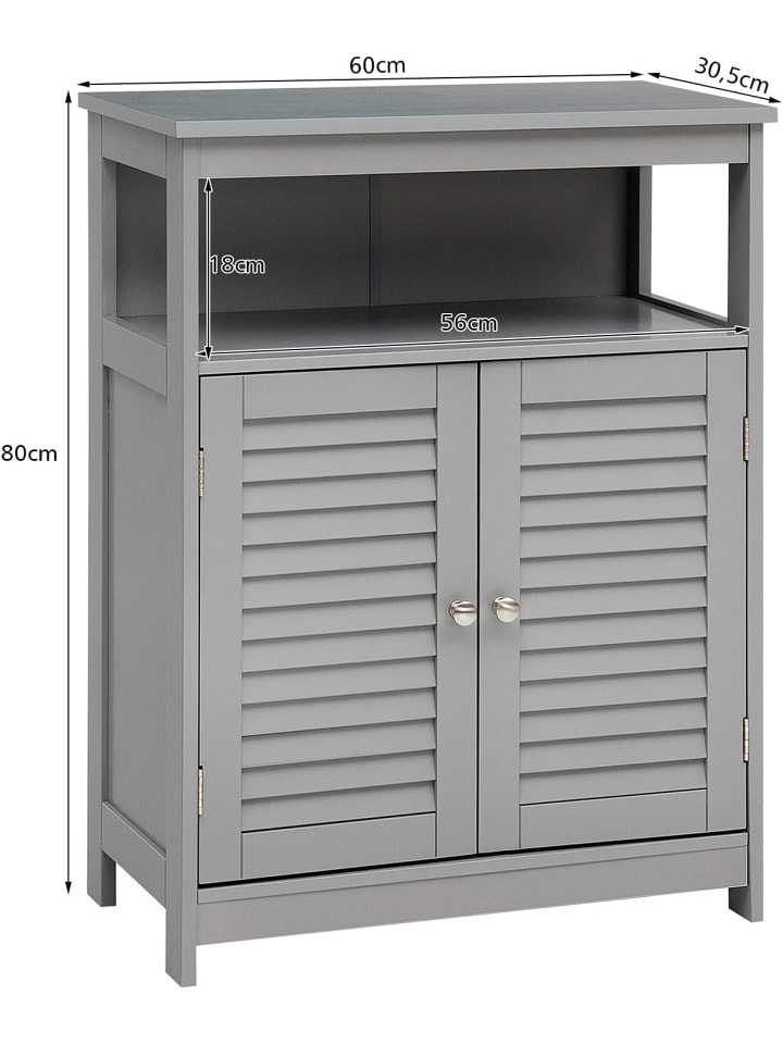 COSTWAY Badezimmerschrank in Grau günstig kaufen onesize
