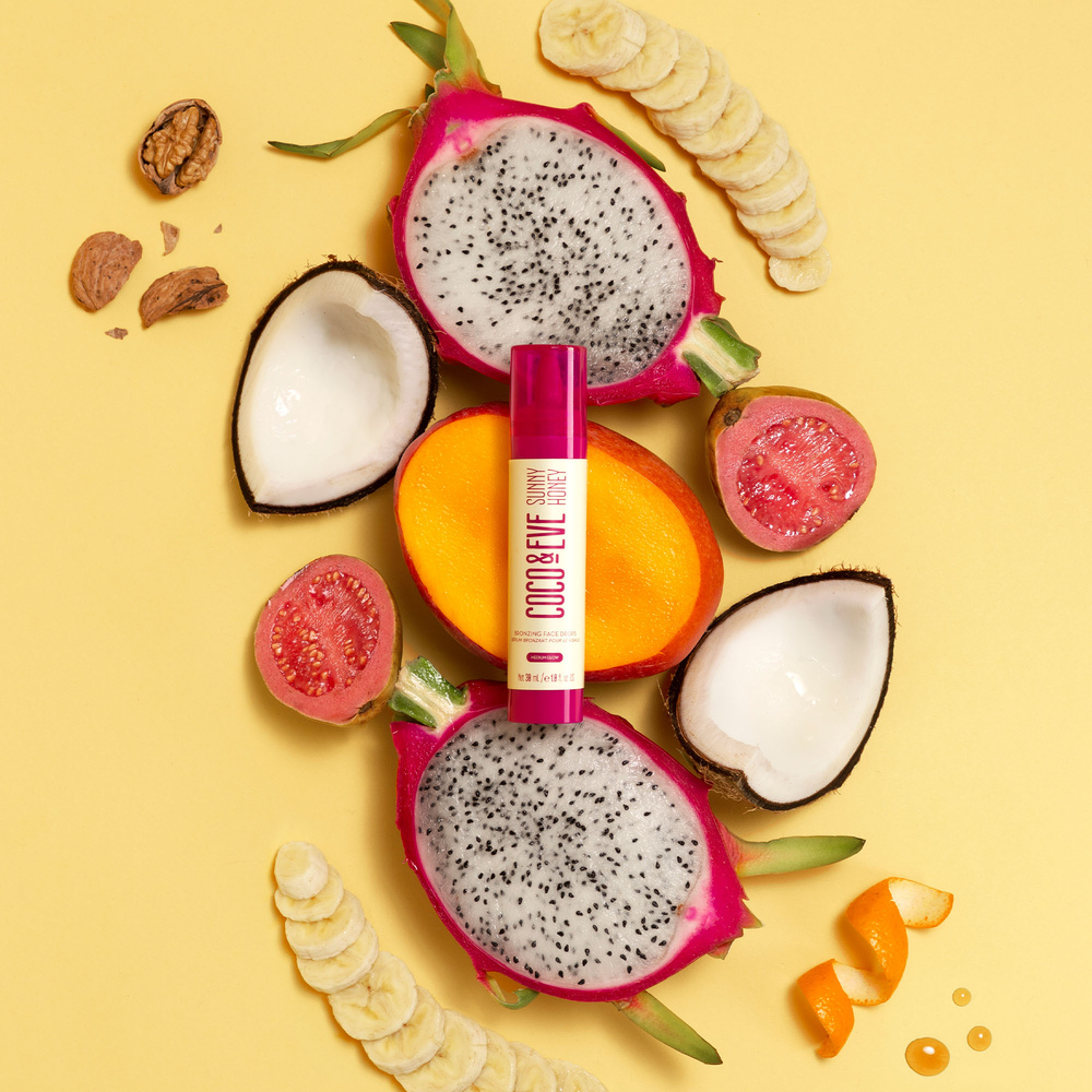 coco & eve Sunny Honey Bronzing Face Drops - Medium Glow Sérum autobronzant