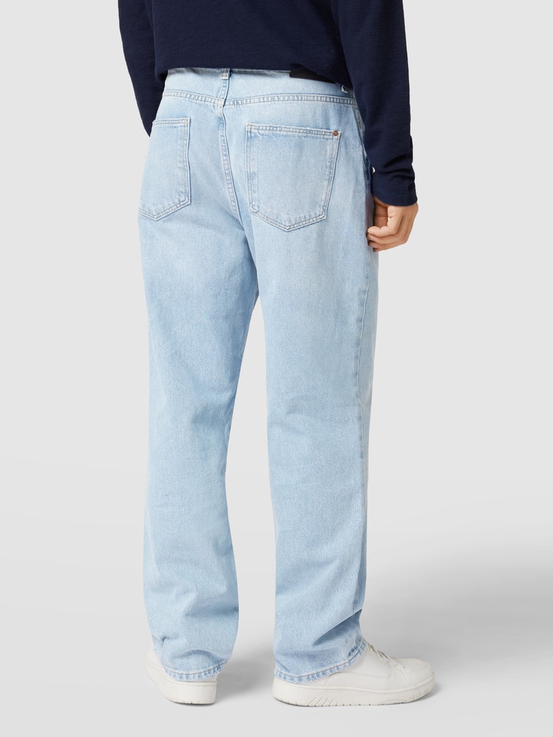 Baggy Fit Jeans mit Brand-Detail in hellblau