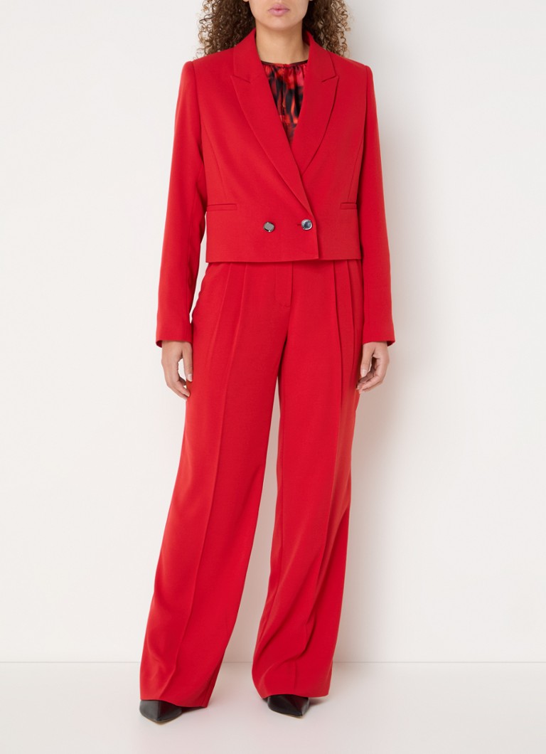 Claudia Sträter Double-breasted blazer with welt pockets and shoulder pads