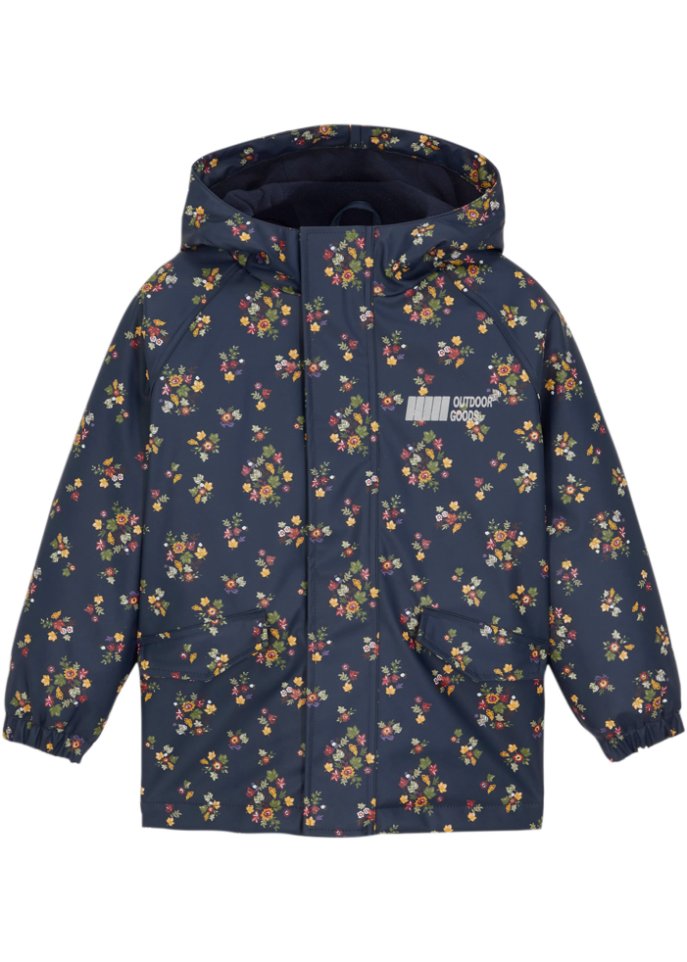 Kinder Thermo Regenjacke mit Blumenprint