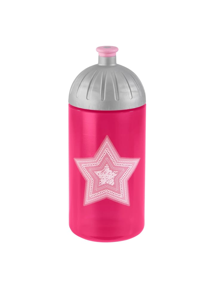 Step by Step Trinkflasche, 0,5 l, für Kindergarten und Schule in Glamour Star Astra, Pink günstig kaufen 18,5 cm