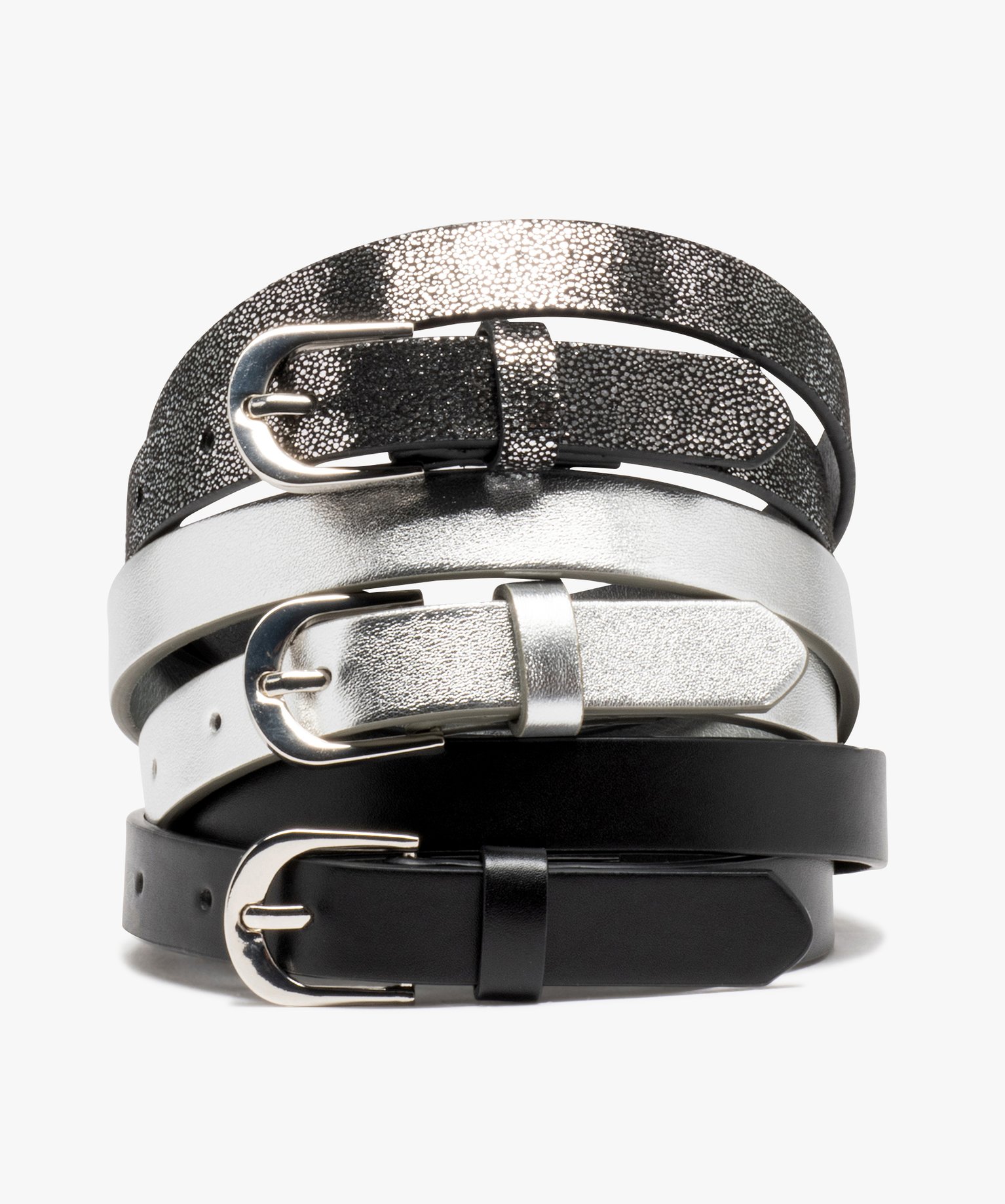 Ceinture fille fine à boucle (lot de 3) multicolore | GEMO