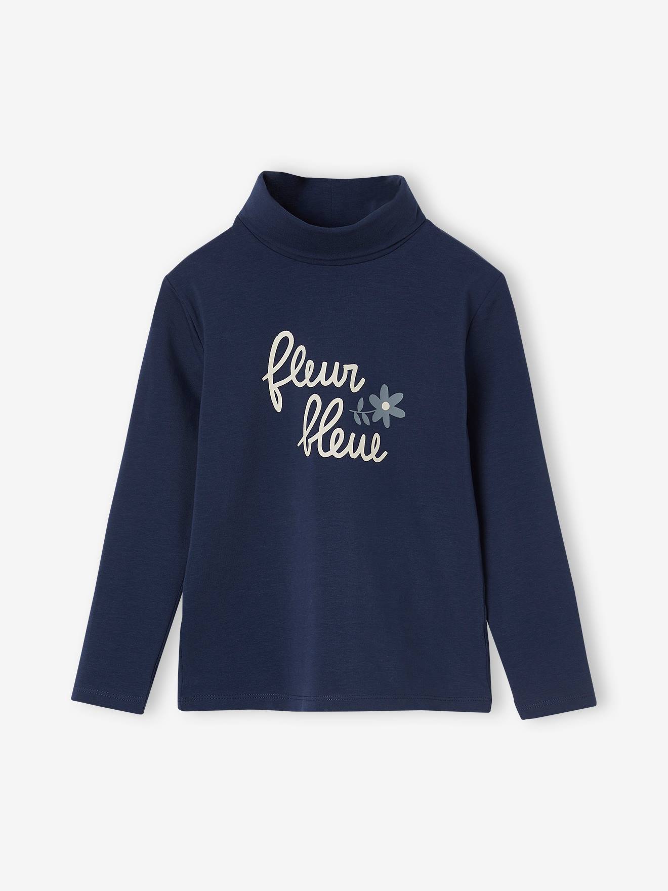 Lot de 3 T-shirts col roulé Basics fille lot gris anthracite