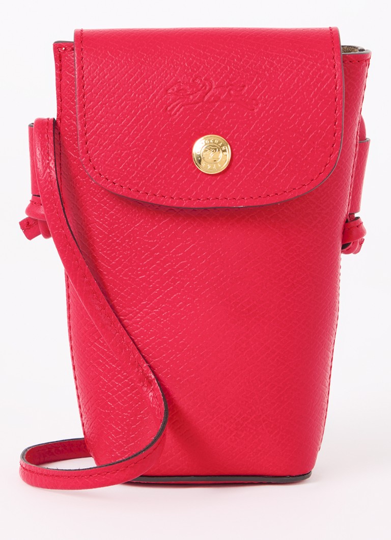 Longchamp Épure leather crossbody phone case