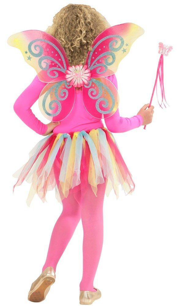 Widmann S.r.l. Feen-Kostüm Magic Fairy Feen Schmetterling Kinder Kostüm Set 4-tlg. - Regenbogen