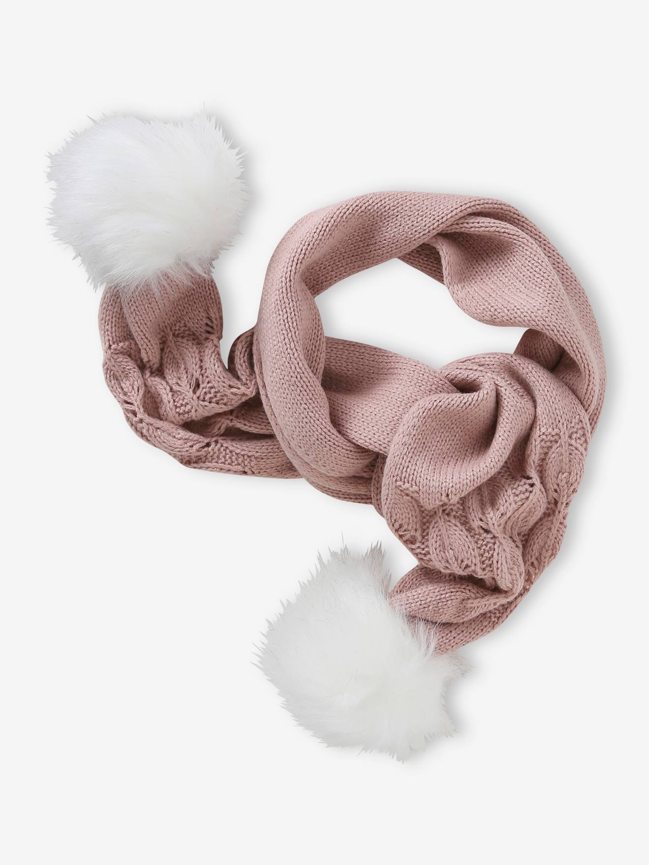 Vertbaudet Mädchen-Set: Mütze, Schal & Handschuhe - pudrig rosa