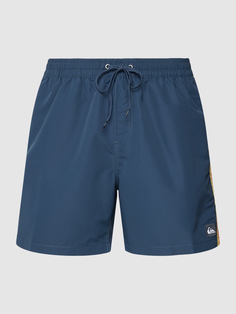 Badehose mit Kontraststreifen in dunkelblau