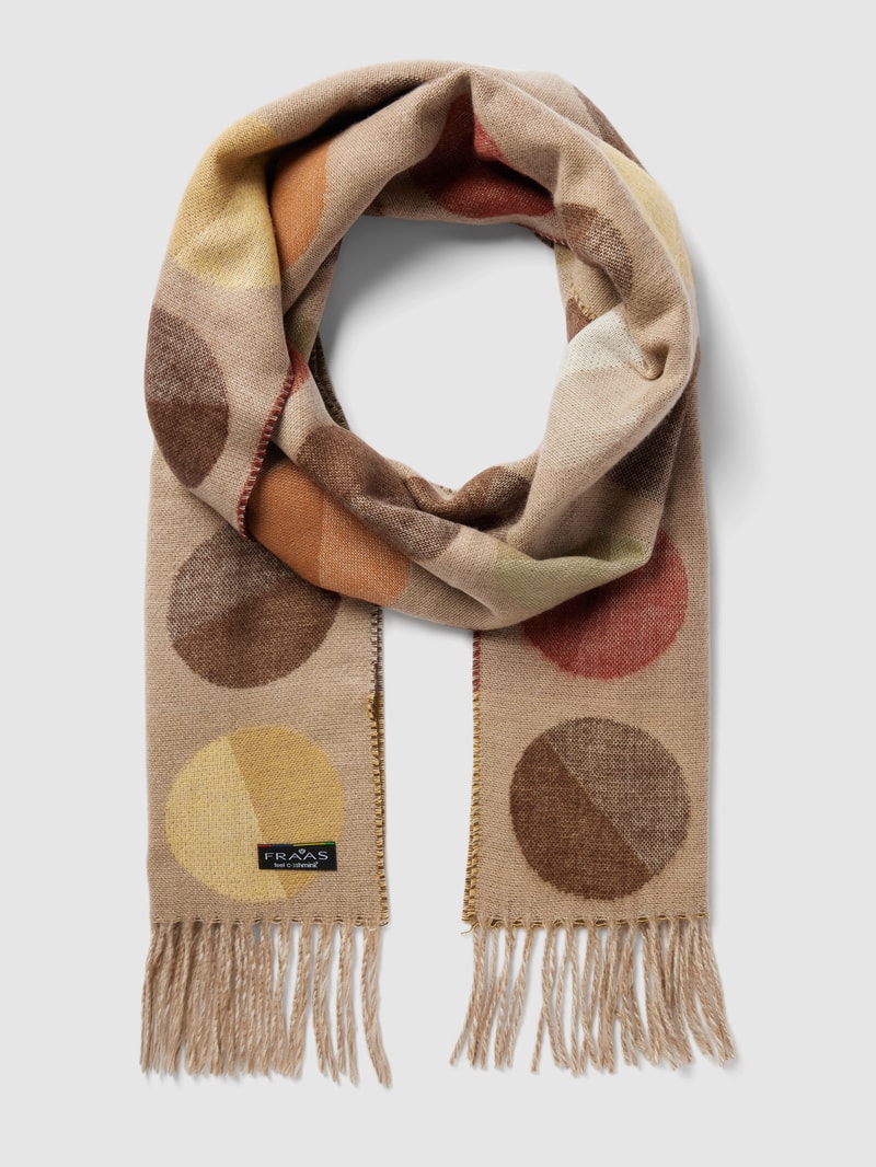 Schal mit Allover-Muster Modell 'Cashmink' in beige
