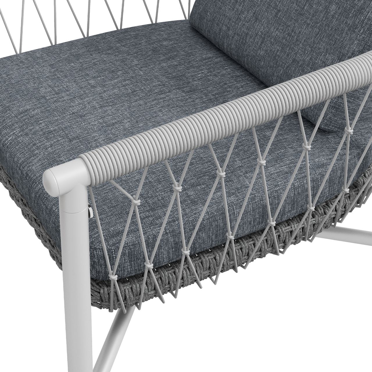 Outsunny 4 tlg. Rattan Gartenmöbel-Set mit Kissen, Schaukelfunktion für Garten