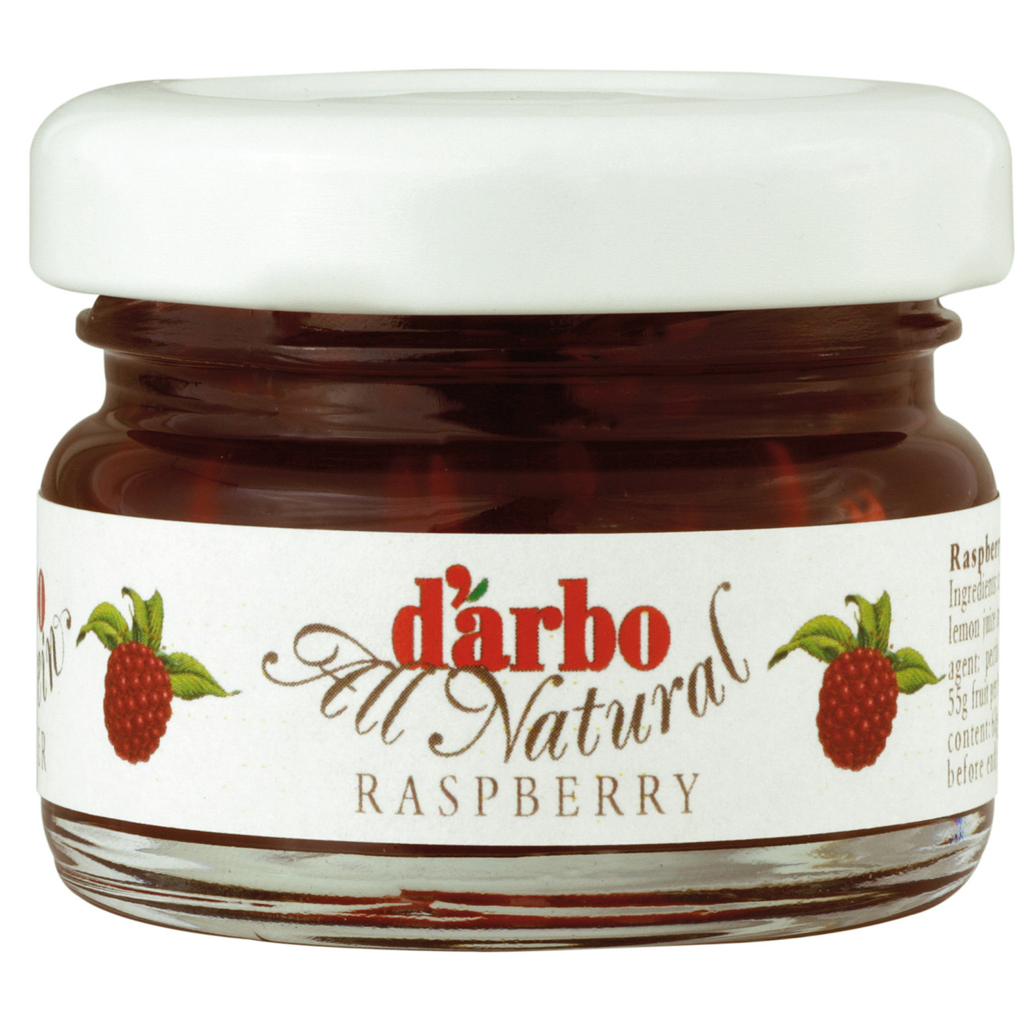 d'arbo Naturrein Himbeer Konfitüre Extra Minigläser 60x28g