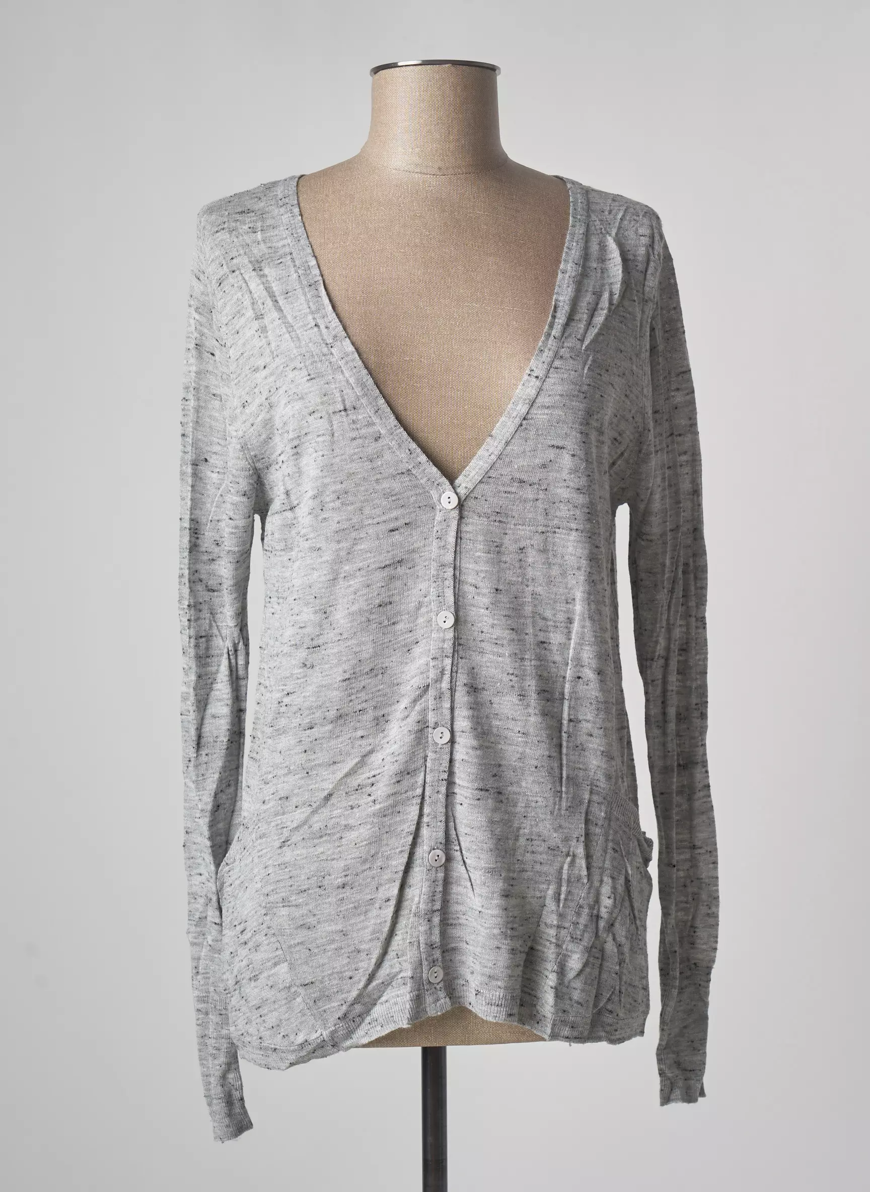 Poles Cardigans Femme couleur gris