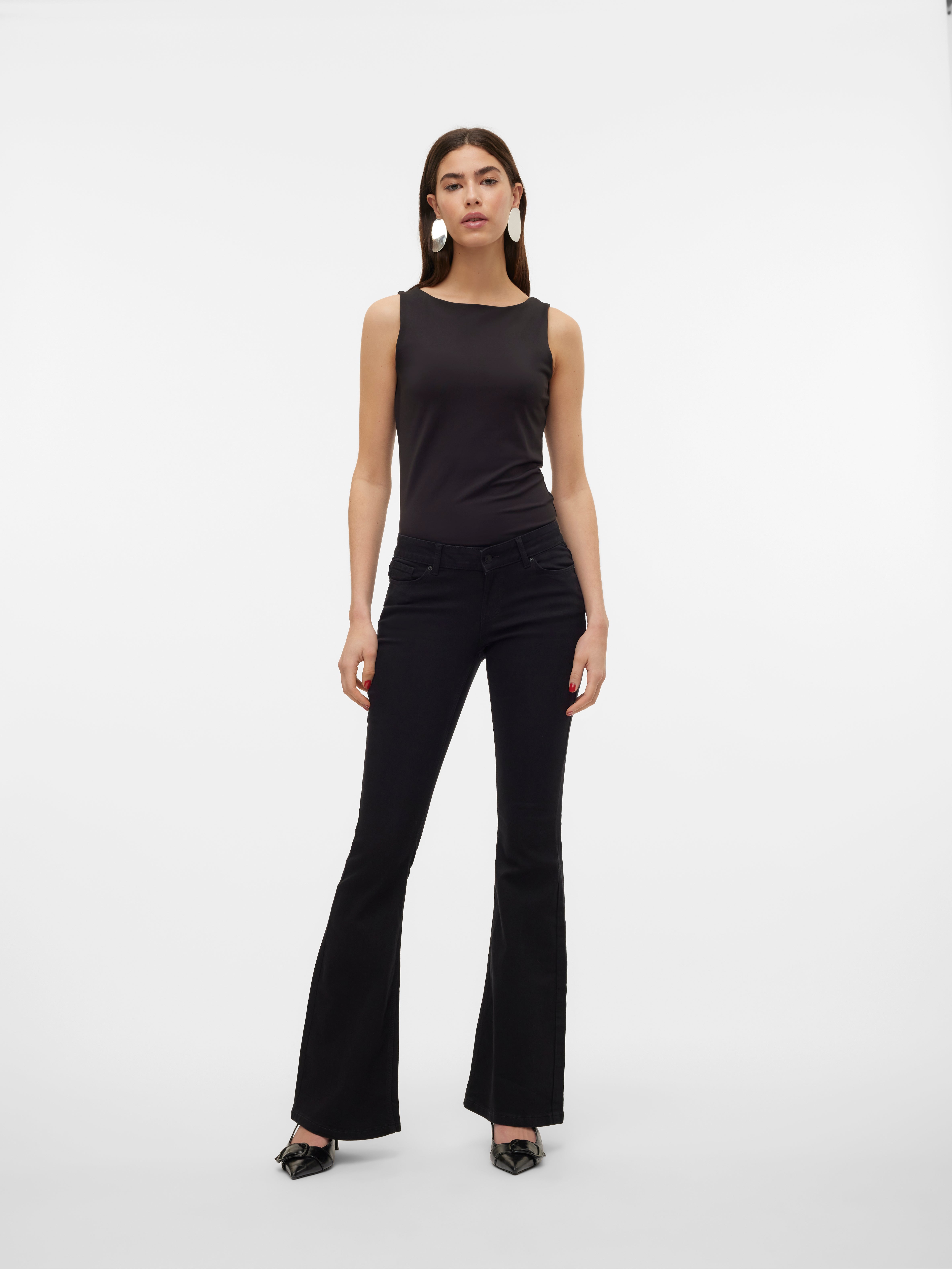VMSIGI Niedrige Taille Ausgestellt Jeans