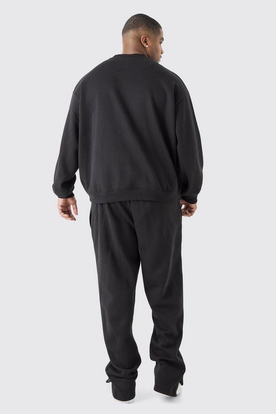 Plus kastiger Sweatshirt-Trainingsanzug