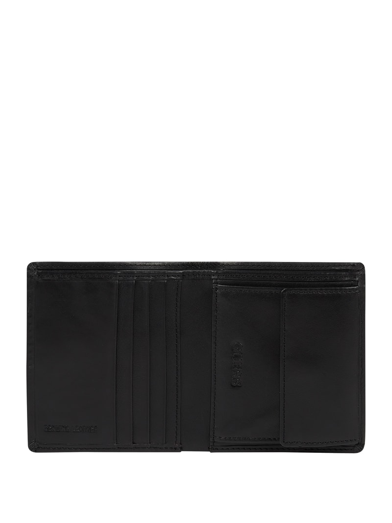 Portemonnaie aus Leder in schwarz