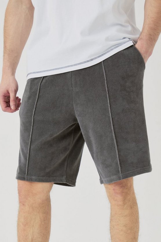 Tall Velour-Shorts mit elastischem Bund