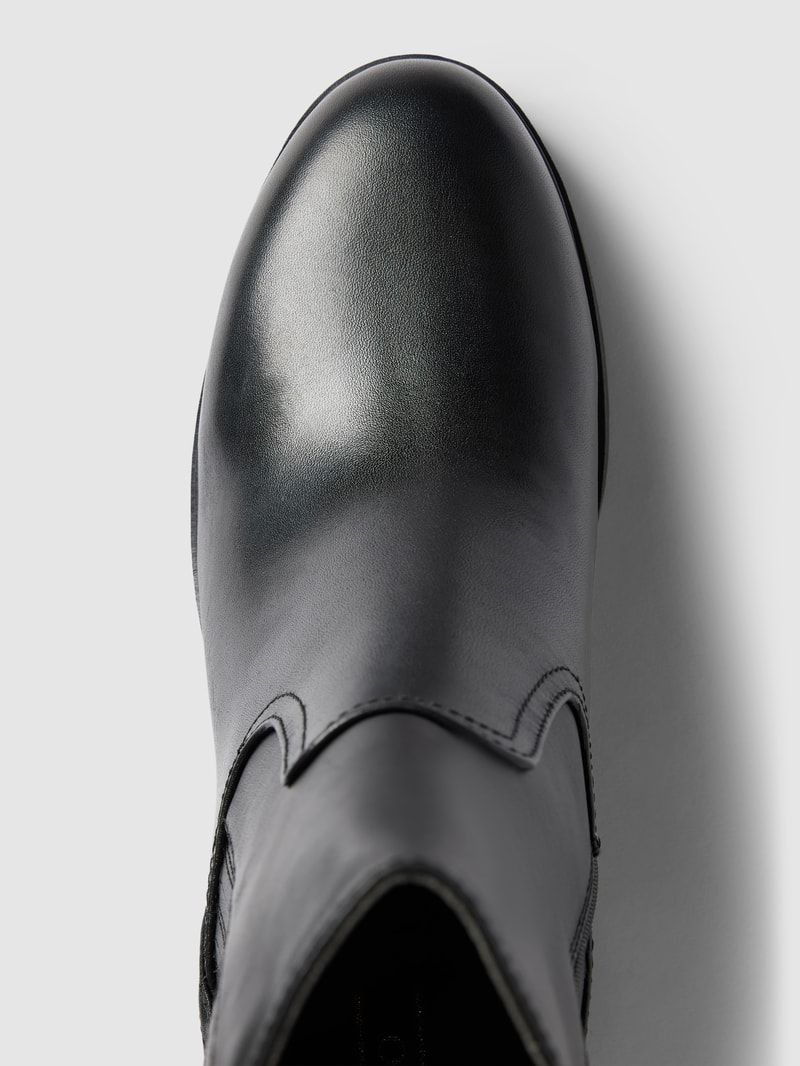 Stiefel mit Label-Detail Modell 'Gloria' in schwarz
