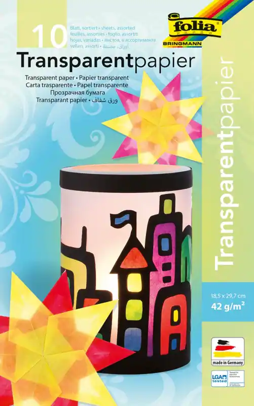 Folia Durchschlagpapier Farbig sortiert 42 g/m² 10 Blatt