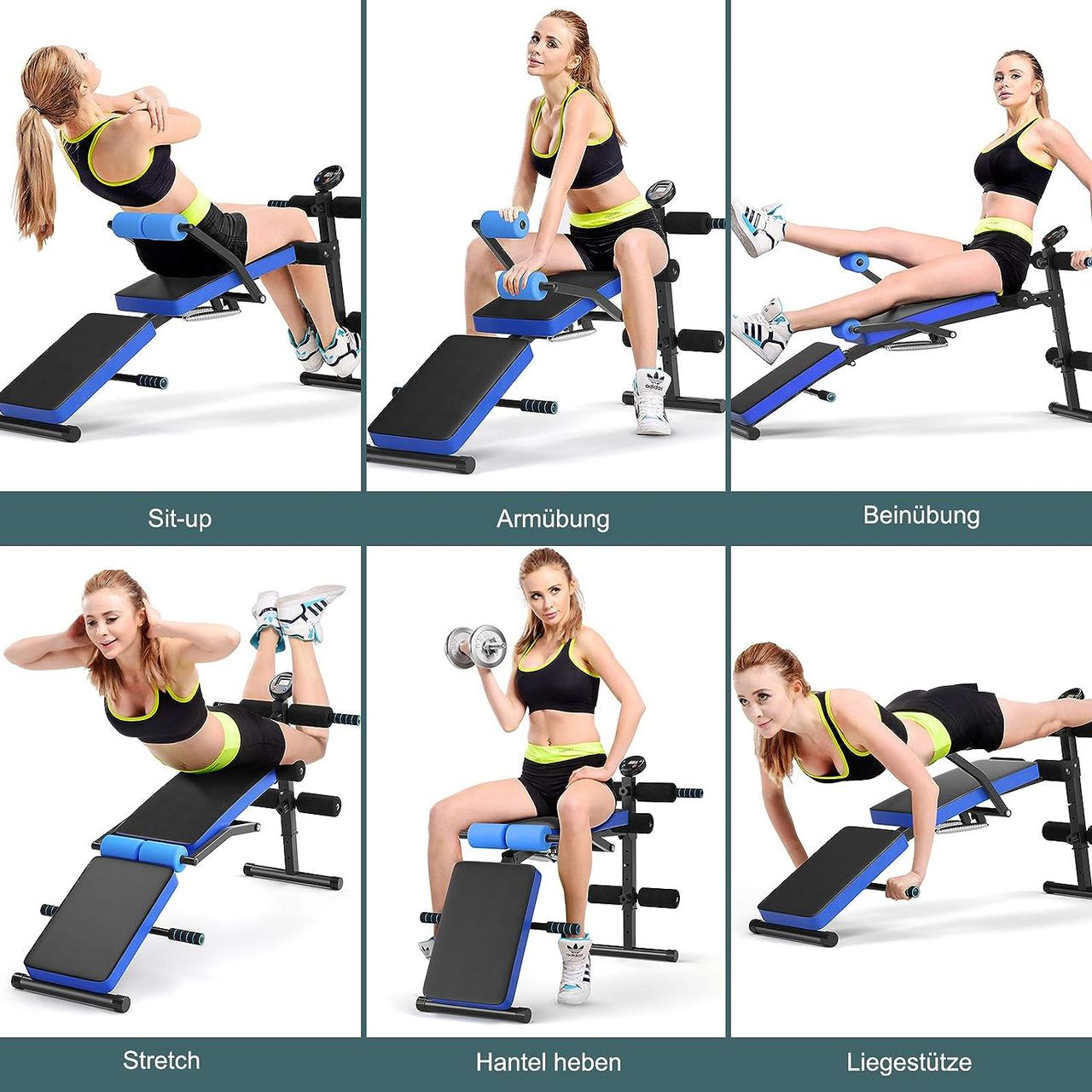 Costway Sit Up Bank klappbar, Ab Bauchtrainer Bench