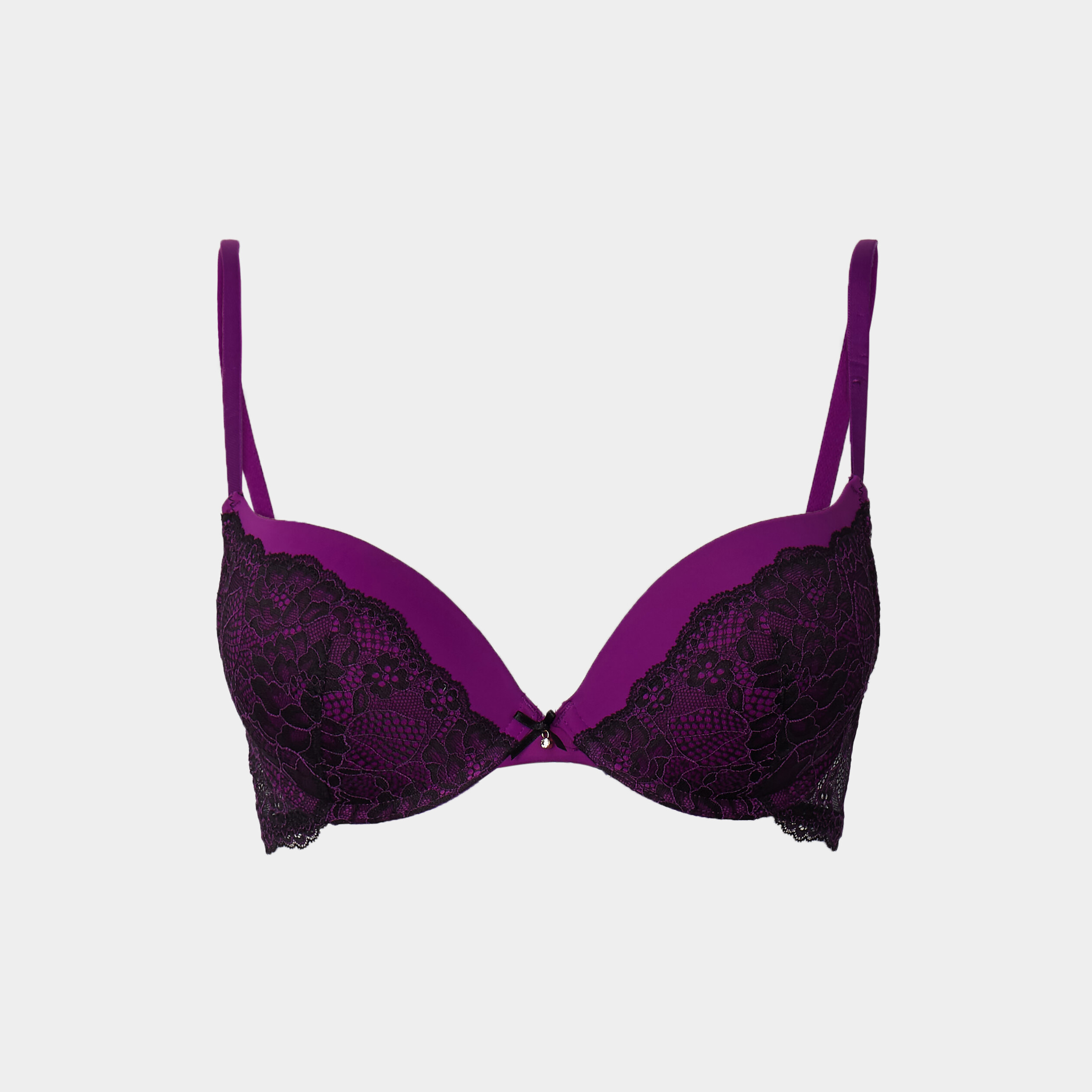 Soutien-gorge dentelle maxi push-up violet femme | La Halle
