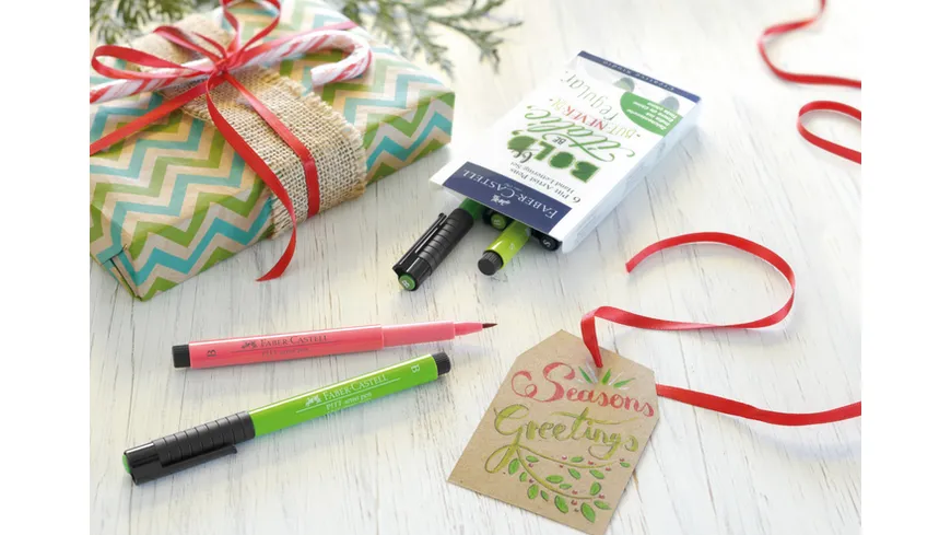 FABER-CASTELL Tuschestift Pitt Artist Pen Lettering 6er Etui