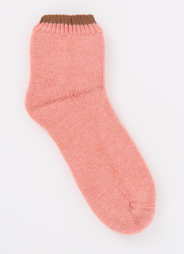 False Cozy ribbed house socks in alpaca wool blend