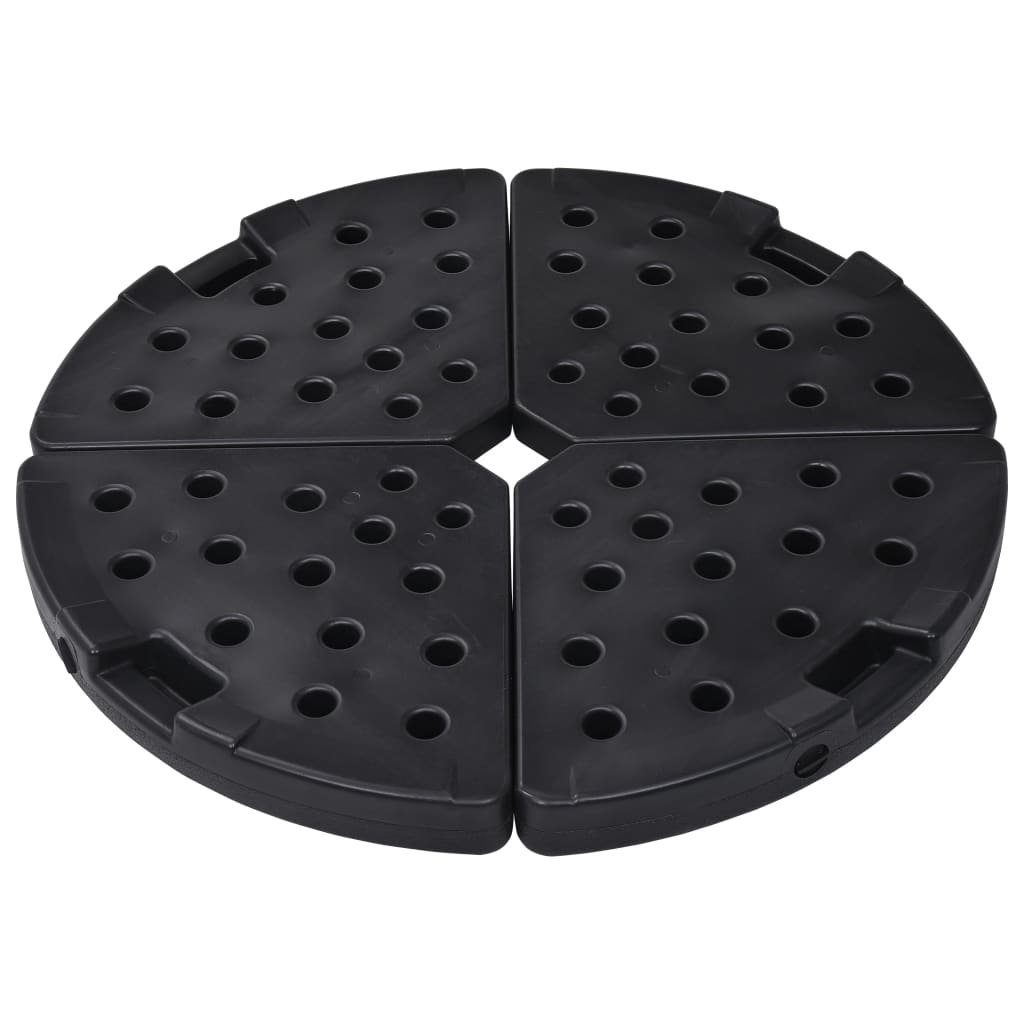 vidaXL Schirmhalter Sonnenschirmständer Fächerförmig 4 Stk Schwarz