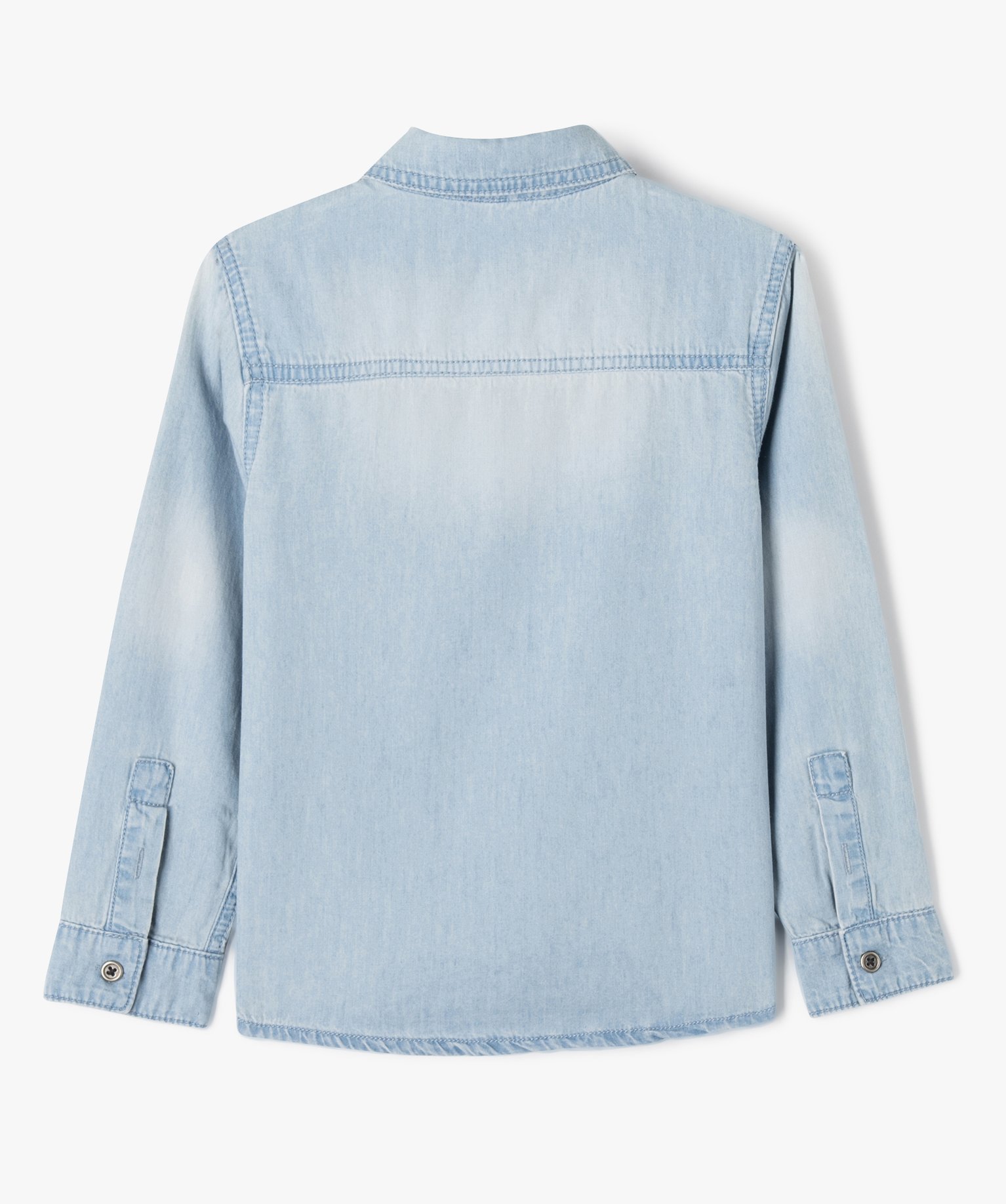 Chemise chambray à manches longues Garçon bleu | GEMO