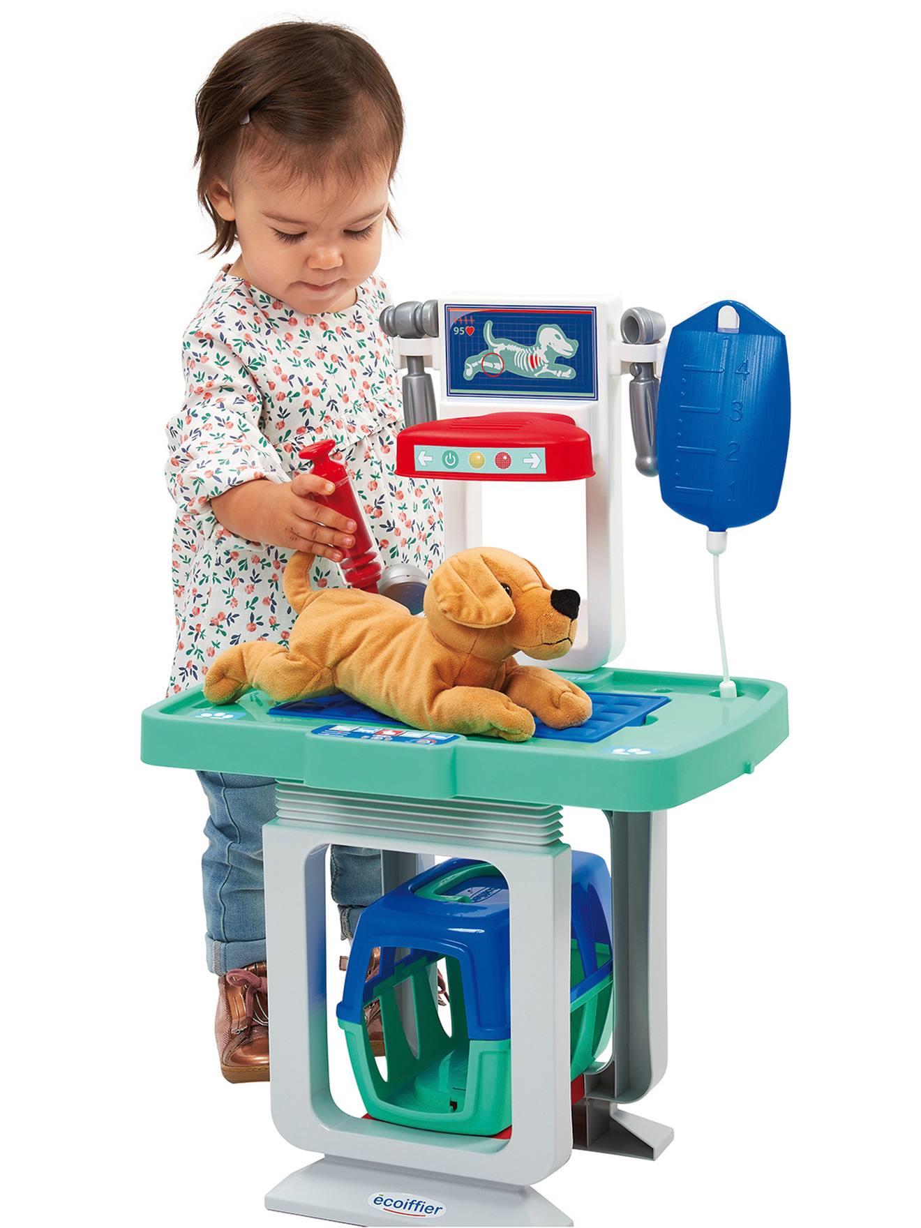 Ecoiffier Kinder Tierarztpraxis mit Plüschhund ECOIFFIER - grün