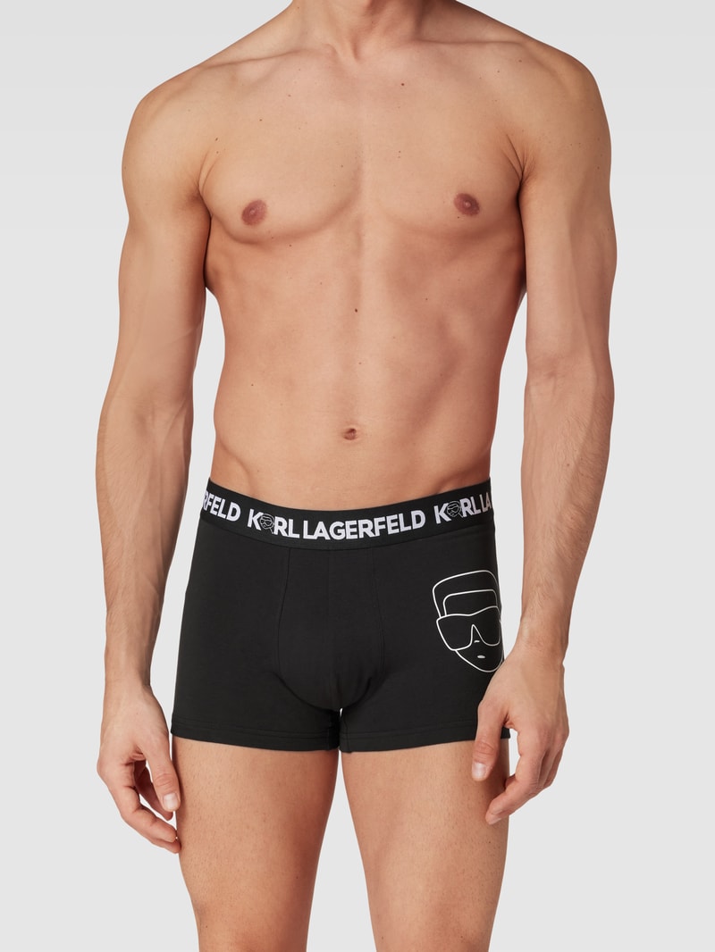 Trunks mit elastischem Bund Modell 'IKONIK' im 2er-Pack in schwarz