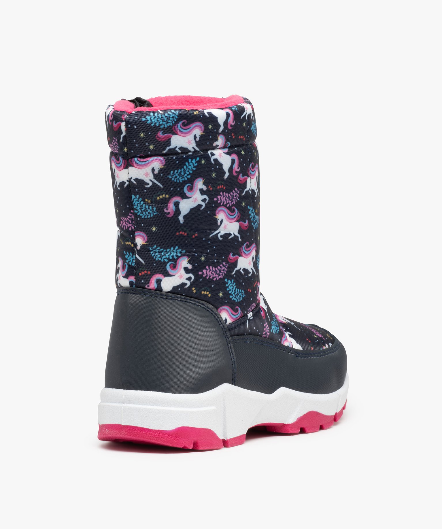 Après-skis fille dessus textile imprimé licornes noir | GEMO