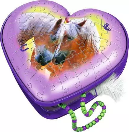3D Puzzle Herzschatulle Pferde