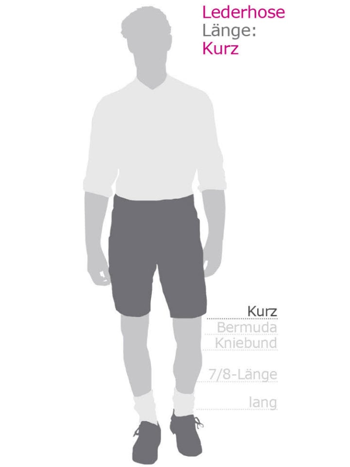 Nübler Lederhose kurz RV Obert in Braun günstig kaufen